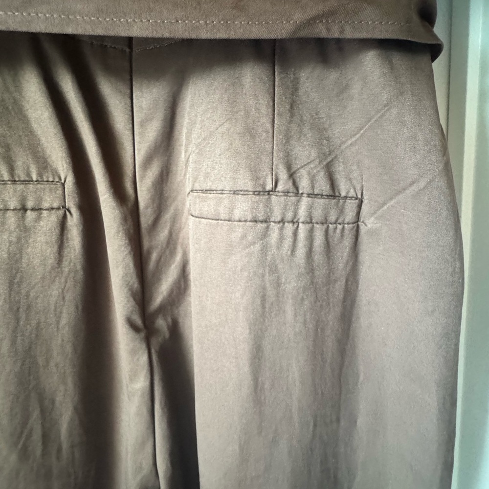 Anthropology En Saison Chocolate Short Puff Sleeve, backless Jumpsuit - Picture 7 of 8